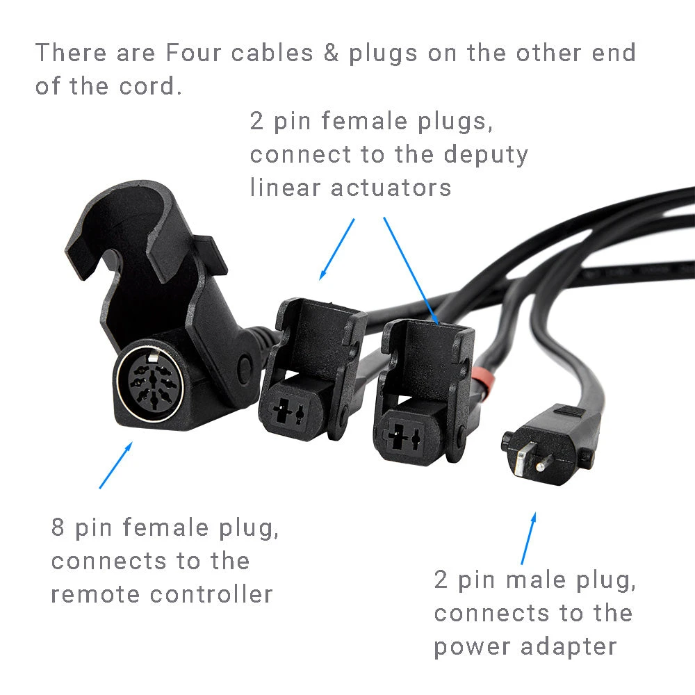 5-Way 4 Splitter Cord For Linear Actuator - 19.5 Inch 4 5-Way 4 Splitter Cord For Linear Actuator - 19.5 Inch - Image 2