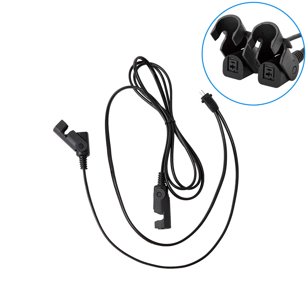 2 Pin Splitter Y Cable Male To Semi-circular 2-pin Female Plug With Lock Buckle 3 2 Pin Splitter Y Cable Male To Semi-circular 2-pin Female Plug With Lock Buckle