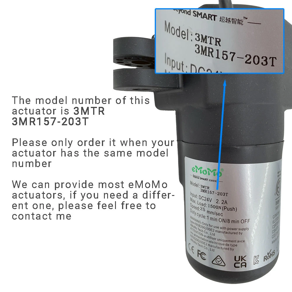 EMoMo 3MTR 3MR157-203T Linear Actuator For Recliner/lift Chair 4 EMoMo 3MTR 3MR157-203T Linear Actuator For Recliner/lift Chair - Image 2