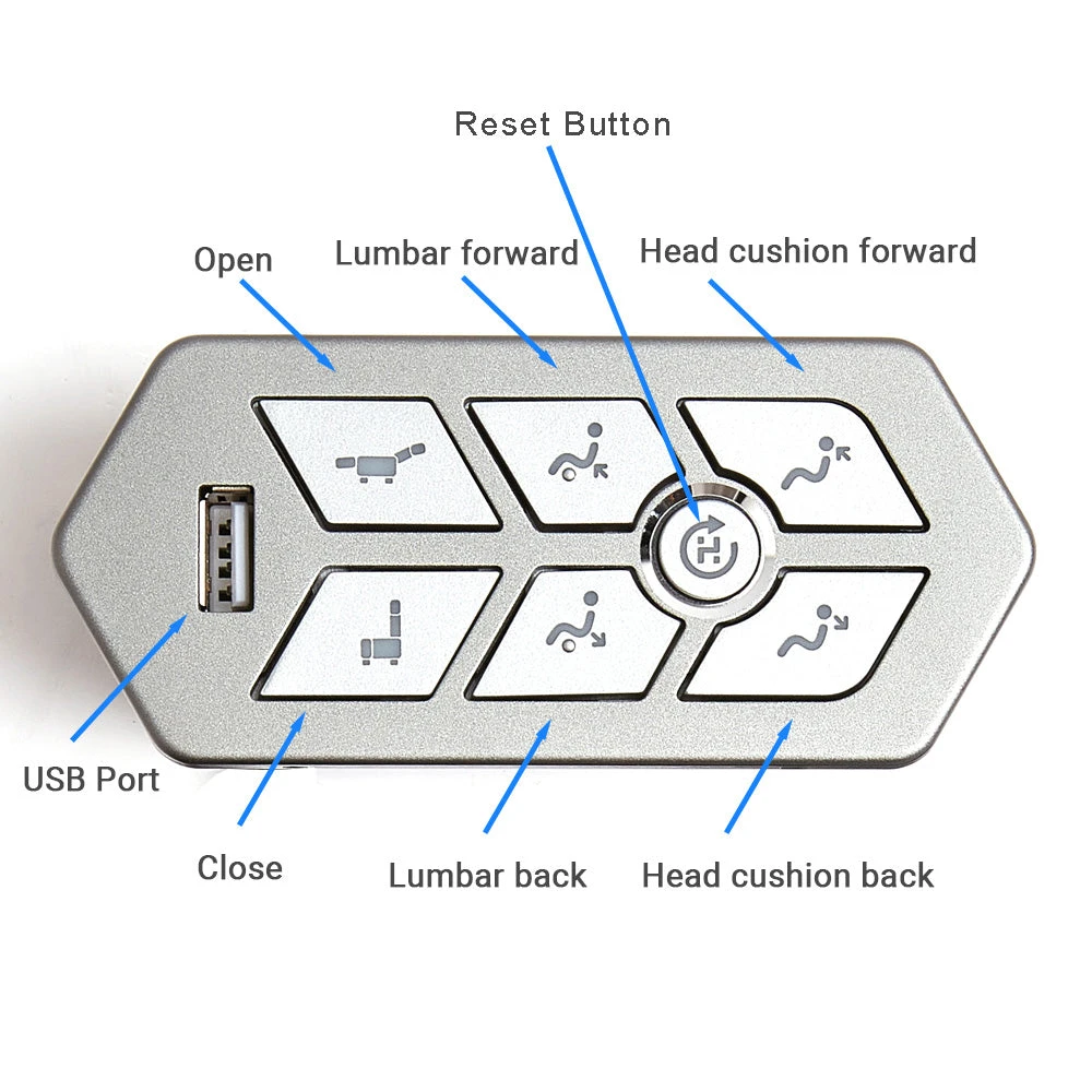 EMoMo TRGI/TRGIN Recliner Switch 7 Buttons With USB 4 EMoMo TRGI/TRGIN Recliner Switch 7 Buttons With USB - Image 2