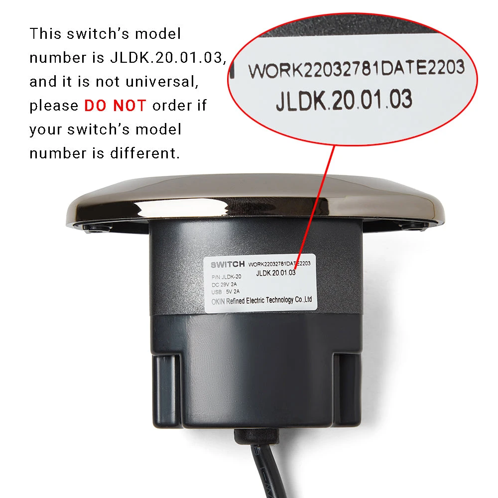 OKIN JLDK.20.01.03 Recliner Switch 2 Button With USB 4 OKIN JLDK.20.01.03 Recliner Switch 2 Button With USB - Image 2