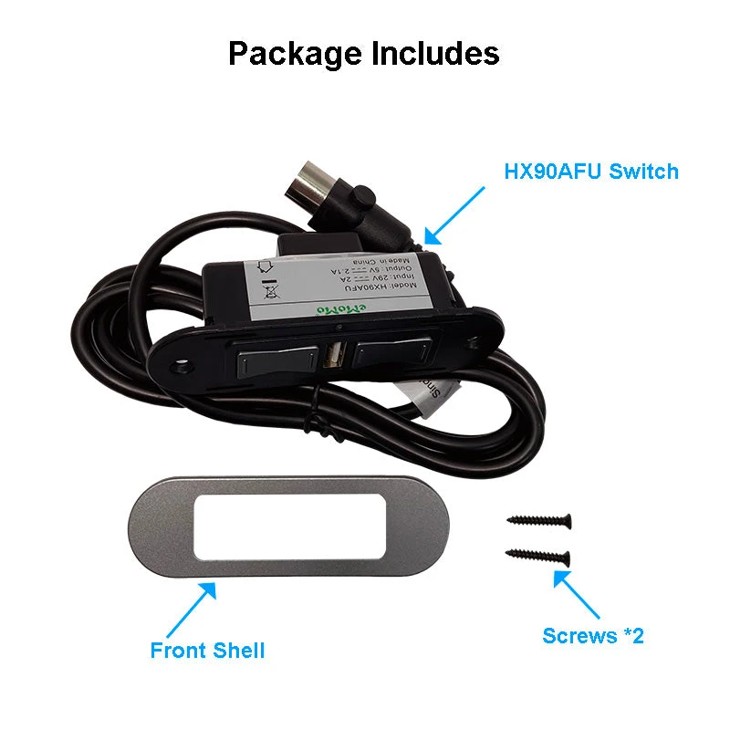 EMoMo HX90AFU Recliner Switch 2 Button 5 Pin With USB Port 5 EMoMo HX90AFU Recliner Switch 2 Button 5 Pin With USB Port - Image 3