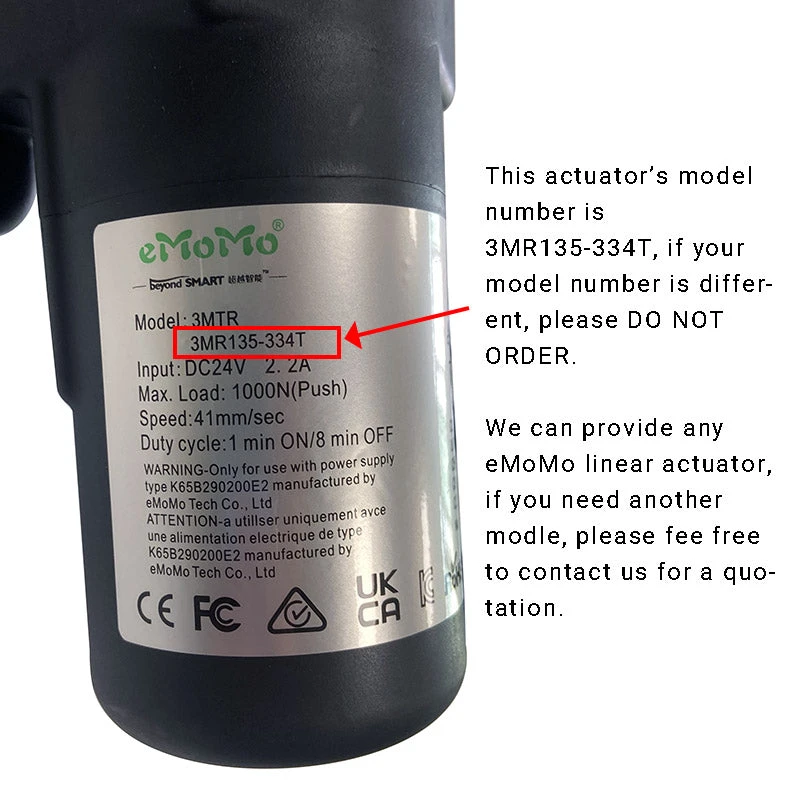 EMoMo 3MR135-334T Linear Actuator For Power Recliner Lift Chair 4 EMoMo 3MR135-334T Linear Actuator For Power Recliner Lift Chair - Image 2