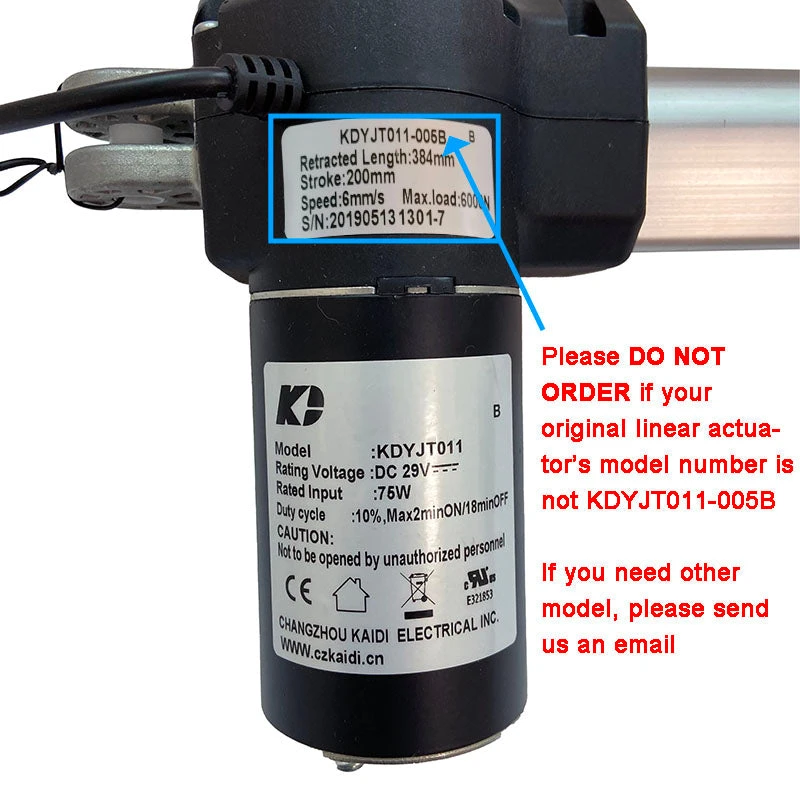 KDYJT011-005B B Kaidi Linear Actuator For Power Recliner Lift Chair 4 KDYJT011-005B B Kaidi Linear Actuator For Power Recliner Lift Chair - Image 2