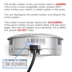 EMoMo B26RRS Cup Holder Switch/Controller For Recliner Or Home Theater Chairs -Tool Discount Store 3X4A2072