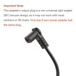 Right Angled Power Cord YH-K290020-C For Power Recliner Or Lift Chair, 29V 2A -Tool Discount Store 3X4A2093