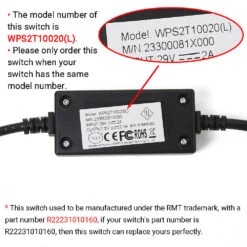 RMT R22231010160/WPS2T10020(L) 2 Button Switch For Recliner/Lift Chair 9 RMT R22231010160/WPS2T10020(L) 2 Button Switch For Recliner/Lift Chair -Tool Discount Store 3X4A8713
