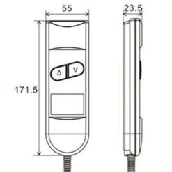 2 Buttons Remote Controller For Recliner Lift Chair W/ Round 5 Prong Plug -Tool Discount Store 53d3ff3540e5380561aec57e4a6af0df