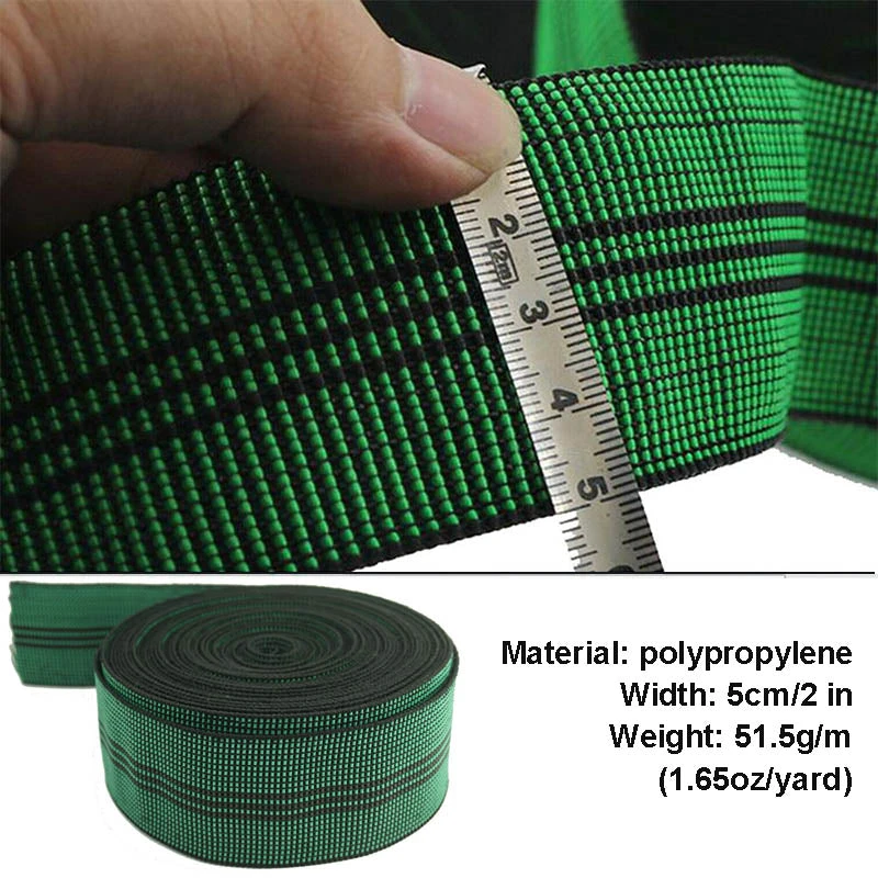 27 Yard Green Upholstery Elastic Webbing Stretch Band For Sofa Couch Recliner 2'' Width 7 27 Yard Green Upholstery Elastic Webbing Stretch Band For Sofa Couch Recliner 2'' Width - Image 5