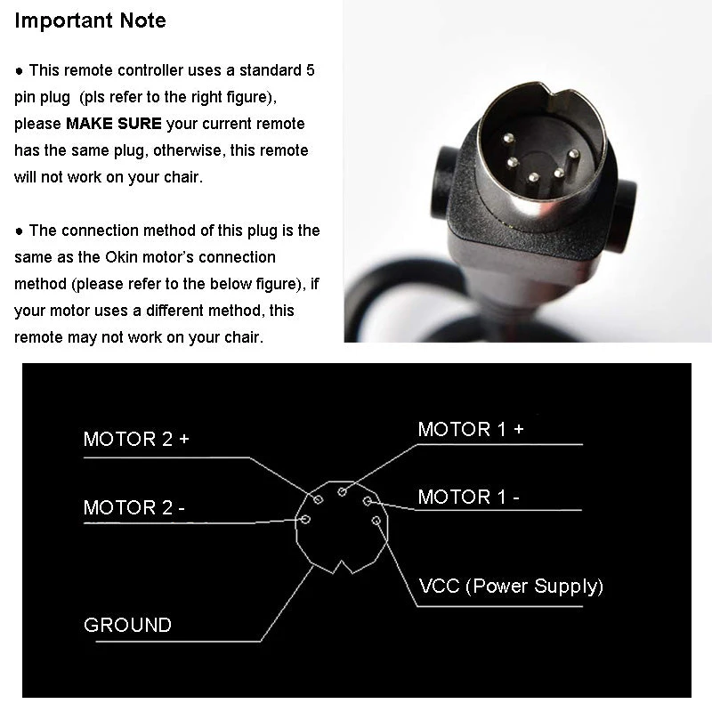 6 Buttons 5 Pin Remote Controller For Lift Chair Or Power Recliner 14 6 Buttons 5 Pin Remote Controller For Lift Chair Or Power Recliner - Image 12