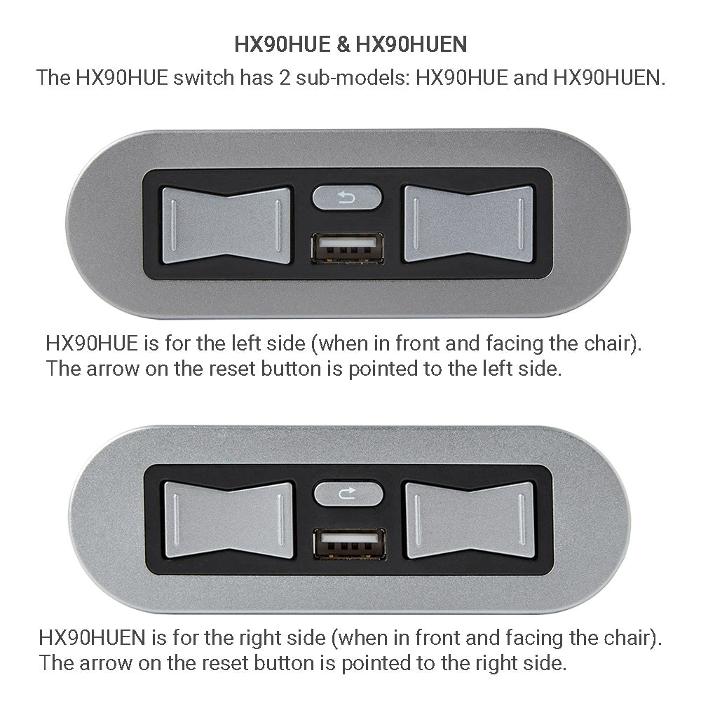 EMoMo HX90HUE/HX90HUEN Switch 5 Button 5 Pin With USB Port For Lift Chair And Power Recliner 6 EMoMo HX90HUE/HX90HUEN Switch 5 Button 5 Pin With USB Port For Lift Chair And Power Recliner - Image 4