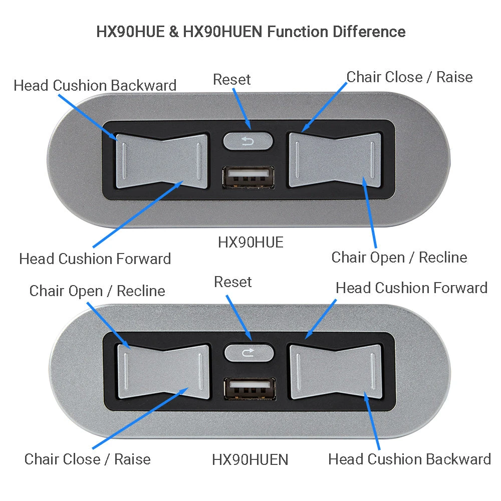 EMoMo HX90HUE/HX90HUEN Switch 5 Button 5 Pin With USB Port For Lift Chair And Power Recliner 7 EMoMo HX90HUE/HX90HUEN Switch 5 Button 5 Pin With USB Port For Lift Chair And Power Recliner - Image 5