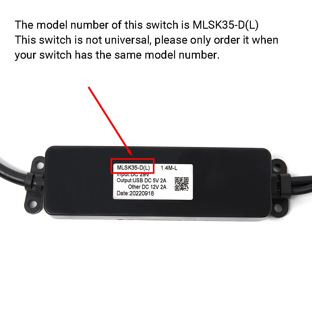 MLSK35-D(L) 5-Button Switch For Power Recliner Chairs W/ USB 5 MLSK35-D(L) 5-Button Switch For Power Recliner Chairs W/ USB - Image 3