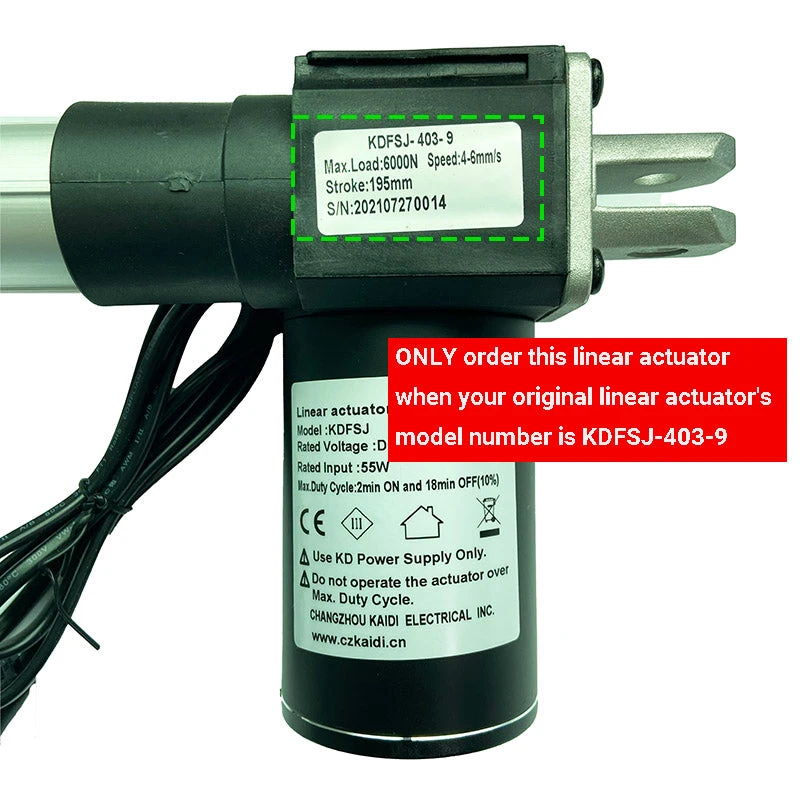 KDFSJ-403-9 Kaidi Linear Actuator For Power Recliner Lift Chair 4 KDFSJ-403-9 Kaidi Linear Actuator For Power Recliner Lift Chair - Image 2