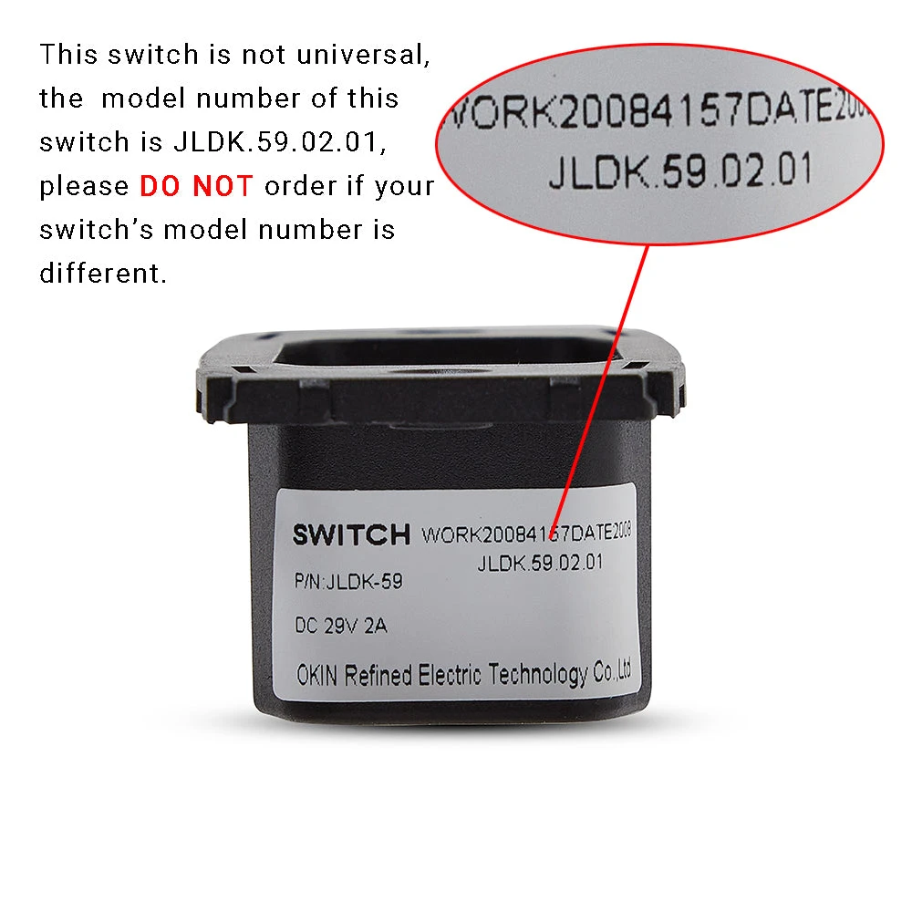 OKIN JLDK.59.02.01 2 Button Recliner Switch 4 OKIN JLDK.59.02.01 2 Button Recliner Switch - Image 2