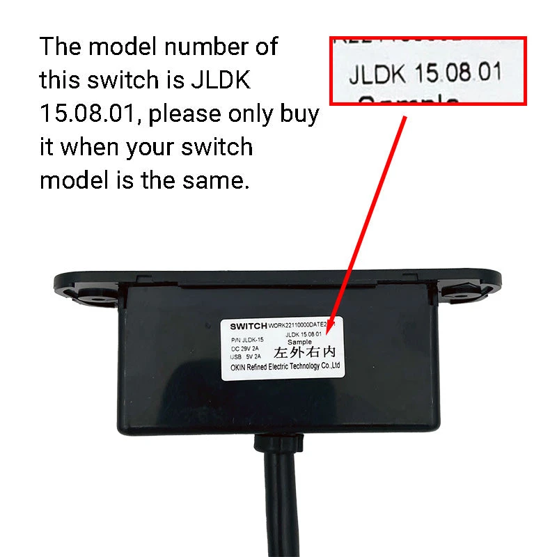OKIN JLDK.15.08.01 5 Button Switch For Recliner 4 OKIN JLDK.15.08.01 5 Button Switch For Recliner - Image 2