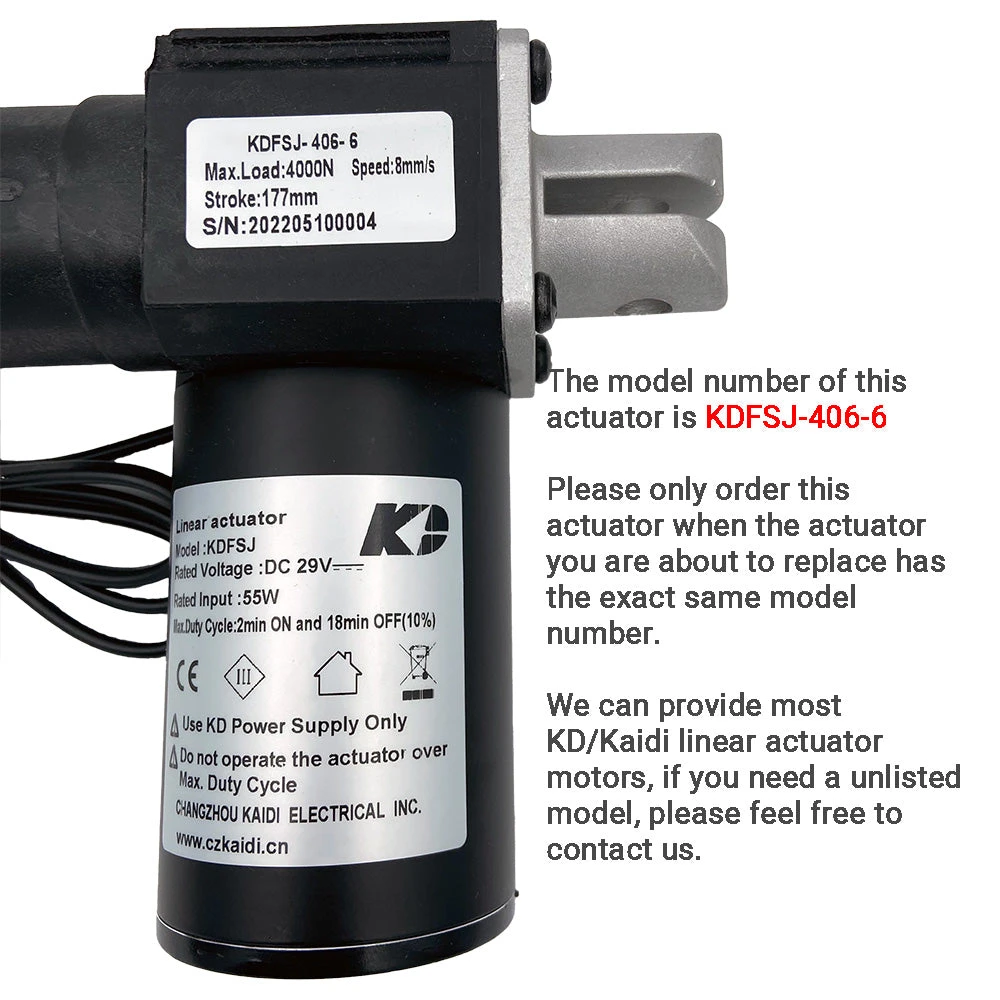 Kaidi KDFSJ-406-6 Linear Actuator For Recliner/lift Chair 4 Kaidi KDFSJ-406-6 Linear Actuator For Recliner/lift Chair - Image 2