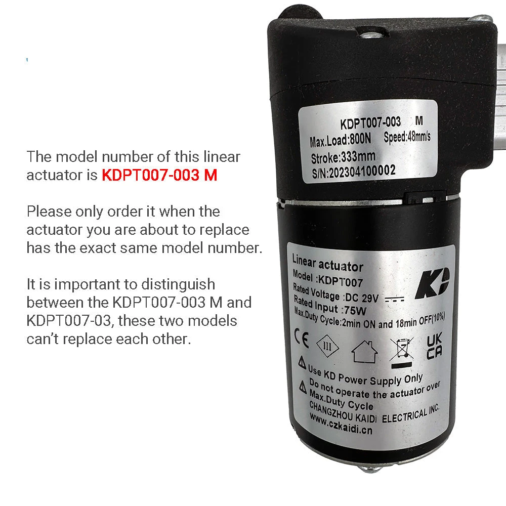 Kaidi KDPT007-003 M Linear Actuator For Recliner/lift Chair 4 Kaidi KDPT007-003 M Linear Actuator For Recliner/lift Chair - Image 2