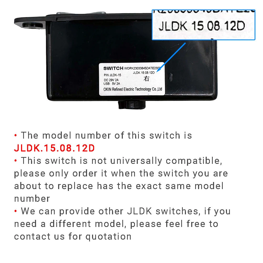OKIN JLDK.15.08.12D Switch For Recliner Lift Chair 5 Buttons 5 Pin With USB 4 OKIN JLDK.15.08.12D Switch For Recliner Lift Chair 5 Buttons 5 Pin With USB - Image 2