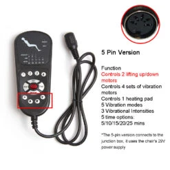 Replacement Massage Function Remote Handset Controller For Recliner Lift Chair -Tool Discount Store S3