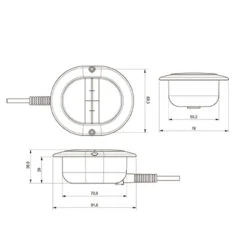 Universal Fixed Side Hand Controller For Electric Furniture Oval 2 Button 5 Pin Handset 16 Universal Fixed Side Hand Controller For Electric Furniture Oval 2 Button 5 Pin Handset -Tool Discount Store SM FT0402